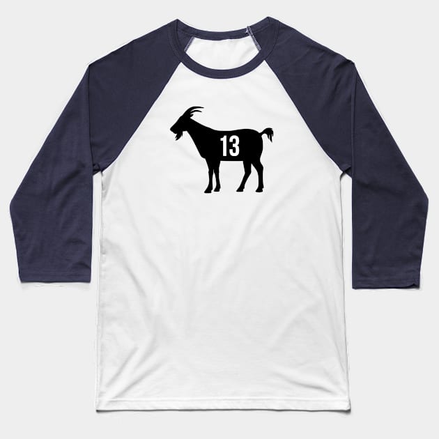 BK GOAT - 13 - White Baseball T-Shirt by KFig21